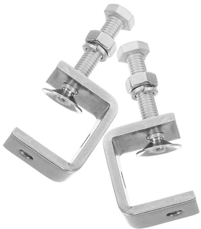 CHILDWEET 2pcs Mini c Clamps Stainless Steel c Tiger Clamp Heavy Duty Woodworking Metal for Welding Steel Jaw
