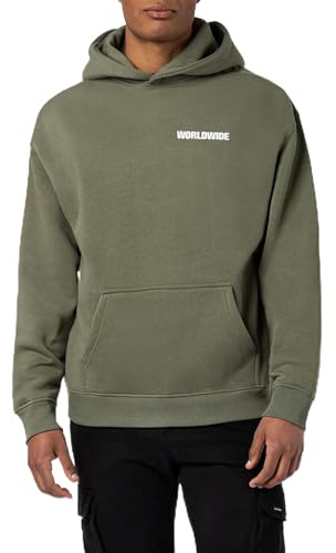 Sublevel Herren Sweathoodie - Worldwide Print, lässig und bequem green XXL