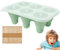 Divertidas formas para tallo, moldes de hielo reutilizables con barra de madera, accesorios para cubitos de hielo con tapa, heladeros caseros, molde de cubitos de hielo de silicona con 6 bolsillos,