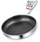 Morleos Poêle en céramique de 24 cm - Résistante aux rayures - 5 couches - 3 mm - 1 kg - Poêle à frire de qualité supérieure pour induction - Antiadhésive, passe au four et au lave-vaisselle - Sans