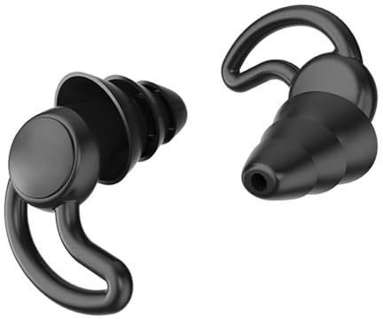 Gizmolet Ohrstöpsel Schwimmen für Erwachsene, Wasserdichte und Wiederverwendbare Ohrenstöpsel Schwimmen, Ideal zum Tauchen Duschen Wassersport, 1 Paar mit Aufbewahrungsbox, Schwarz