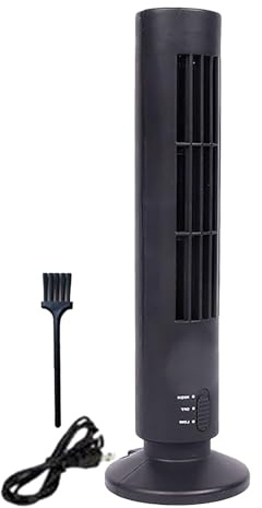 Genérico Ventilador eléctrico torre - Ventilador vertical eléctrico sin aspas de material ABS | Ventiladores de suelo silencioso con puerto USB, oscilante de ahorro de energía para zona de trabajo,