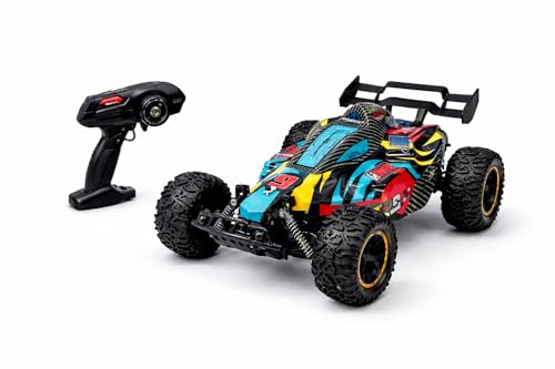 High Speed Remote Control Truck 1:10 Off Road Buggy 48km/h, 2.4GHz Anti-Interference RC Truck with Full LED Lights, All Terrain 4WD Cross-Country Racer, Rechargeable, Age 6+