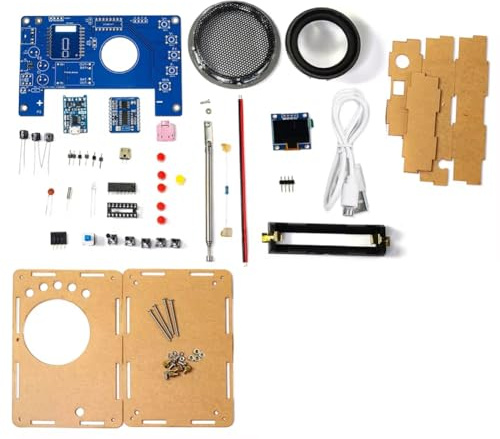 Bosiyrggrl DIY FM Radio Electronic Kit RDA5807S Radio Part Assembly DIY Soldering Practice Parts