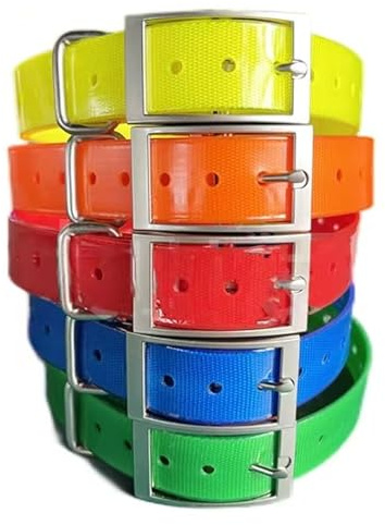 Hundehalsband, kompatibel mit Garmin T20, TT25, T5, TT10, TT15, DC50, 2,5 cm, Nylon, wasserdicht, Ersatzband für Training, GPS-Halsbänder, Empfänger, Emitter, Antennengürtel, Leine (5 x gemischte