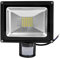 Greenmigo 50W LED SMD Strahler Fluter Außen Flutlicht Strahler mit PIR Bewegungsmelder Fluter Wasserdicht IP65 Aluminiumkörper Schwarz Warmweiß AC 85 ~ 265V
