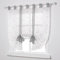 SIMPVALE 1 Pieza Cortina de Bordado, 120x140cm Gris Visillo Ventana Transparentes, Cortina Romana en Estilo Moderno Minimalista para Dormitorio Comedor Salón Cocina
