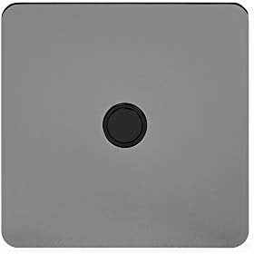 Soho Lighting Black Nickel Flat Plate 20A Flex Outlet Blk Ins Screwless