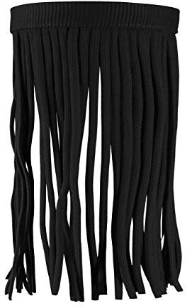 York Fliegenfransen mit Klettverschluss Classic Fliegenstirnband Fliegenschutz (Full, schwarz)