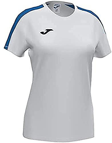 Joma Damen Academy Kurzarm-T-Shirt, weiß-königsblau, M