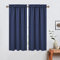 LinTimes Halbe Verdunkelungsvorhänge,Geräuschreduzierung Moderne Half Cafe Küchenvorhänge Kurzer Vorhang Jalousien für kleine Fenster 66cmx114cm(26x45 inch),2 er Set Navy Blau