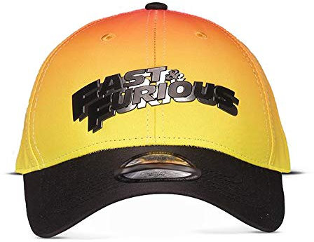 Difuzed Unisex Fast & Furious Logo Adjustable Baseball Cap Baseballkappe, gelb, One Size