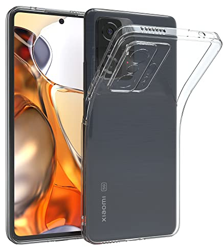 EAZY CASE Hülle kompatibel mit Xiaomi 11T / 11T Pro 5G Schutzhülle Silikon, Ultra dünn, Slimcover, Handyhülle, Silikonhülle, Backcover, Durchsichtig, Klar Transparent