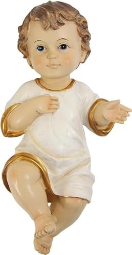 FADEDA Jesuskind mit Hemd/Höhe:16 cm/handbemalt/detailgetreue Krippen Figuren - Weihnachten Tisch Dekoration Krippe Zubehör