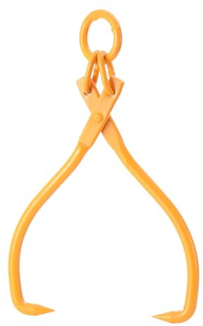 Lfhelper 16 Inches O-Ring Log Tongs, 1500 lbs Dragging Steel Tongs Log Lifting Log Lifting Hook with Ring Hook for Logging Forestry Grappling Firewood Fire Log