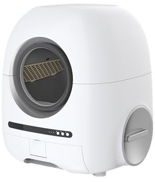 Self-cleaning Cat Litter Tray, 68L Pet Smart Cat Toilet with APP Remote Video Control, Multi-cat File Creation, Pet Status Detection, Safe and No Stuck Cats