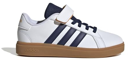 adidas Unisex Kinder Grand Court 2.0 Shoes Children, FTWR White/Dark blue/GUM10, 33 EU