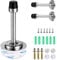 Flintronic 3 Pack Door Stop, Rubber Stopper Self Adhesive Doorstop, Heavy Duty Stainless Steel Door Stop for Home Office Bathroom