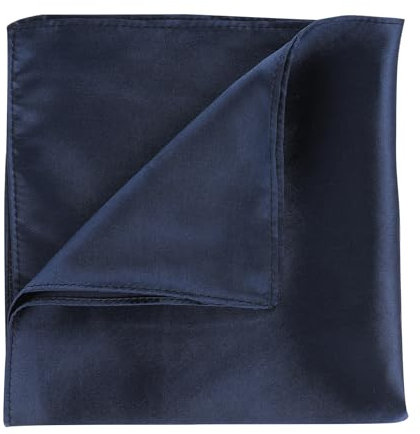 WLLHYF Einstecktücher aus Seide für Herren Einfarbig 34,9 x 34,9 cm, Weiches Vorgefaltetes Einstecktuch Weiße Taschentücher Herrenanzug-Zubehör für Hochzeitsfeier (Blau)