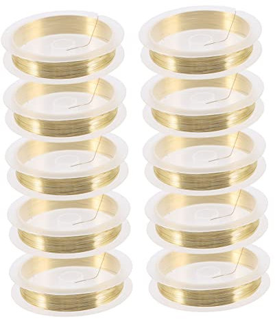 TEHAUX 10 Rollos Alambre De Cobre Para Joyería Diy De Material De Alambre Para Manualidades Suministros Para Hacer Pulseras y Abalorios