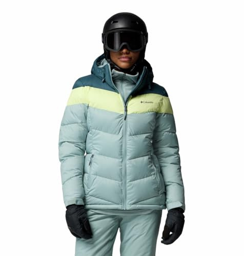 Columbia Women's Abbott Peak 2 Insulated Jacket, Ski Jacket, Crushed Blue/Everblue/Citron Haze, XL