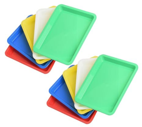 DIYEAH 10st Quadratisches Farbtablett Kunsttablett Zum Malen Kunsttabletts Zum Basteln Kunsthandwerk-tablett Basteltablett Aus Kunststoff Kunsttablett Für Diy-projekte Plastik