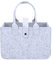 Filztasche Einkaufskorb mit Henkel Faltbar, 30x20x18cm Filztaschen Shopper, Aufbewahrungskorb klein geeignet, Grau Henkeltasche zur Einkaufen, Ausgehen Aufbewahrung, Picknick, Arbeit,