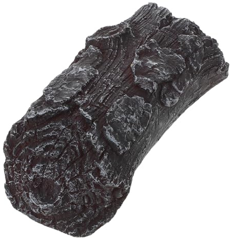 NIYANGLE Bûche de feu LED artificielle sans flamme, bûches décoratives à piles, faux bois de chauffage pour intérieur, Noël, hiver, maison, fête, ambiance