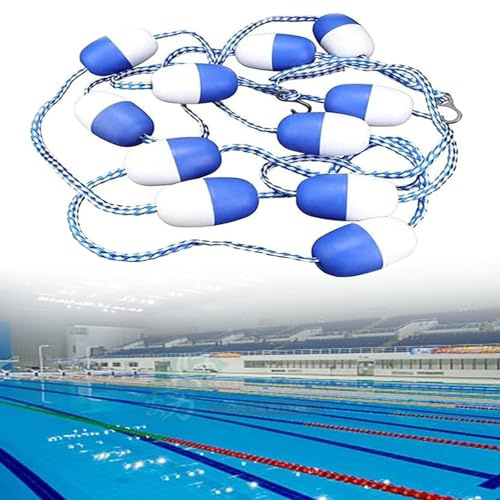 Ligne flottante de piscine, 5 m de long pour l'entraînement à la natation et la sécurité, idéal pour la séparation de la piscine et la pratique de la natation