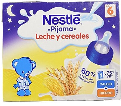 Nestlé Leche y Cereales - Pijama Paquete de 2 x 250 ml Total: 500 , Pack 6
