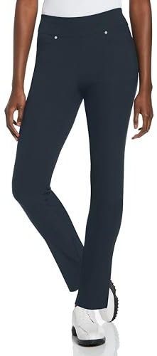 PGA TOUR Damen Pull-on Golf Pant with Tummy Control (Size X-small-xx-Large) Golfhose, Schwarz (Black Iris), S