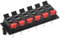 Sourcingmap WP12-03 - Morsetto a molla per altoparlante, 2 file a 12 vie, connettore a scatto per cavo audio, morsetti a striscia nera e rossa, 1 pezzo