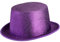 dressforfun 901029 Unisex Glitzer Zylinder Show Hut, nach oben gewölbte Krempe, stabile Form - diverse Farben - (lila | Nr. 304587)