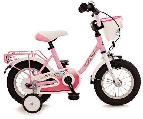 Bachtenkirch-Interbike GmbH Kinderfahrrad 12 Zoll Rücktrittbremse Fahrrad Kinder Mädchen Mädchenfahrrad Pink