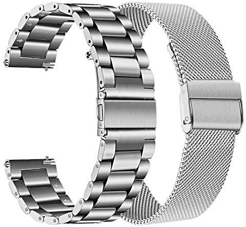 TRUMiRR Ersatz für HUAWEI Watch 5 46mm/HUAWEI Watch GT 5 46mm/GT 4/GT 3/4 Pro/3 Pro Armband, 22MM Edelstahl Gewebtes Mesh Metall Armband Ersatzband