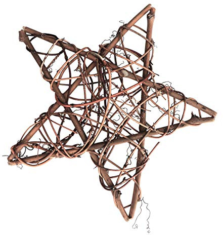 VALICLUD 2pcs Twig Star Grapevine Wreaths Wicker Star Christmas Tree Topper Christmas Tree Decorations Decorative Twigs Wreath Wicker Window Log Base