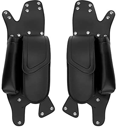 HDBUBALUS 1 Paire de sacoches de Protection avec Porte-Bouteille pour Harley Touring Road King Electra Glide Road Glide 1993-2020