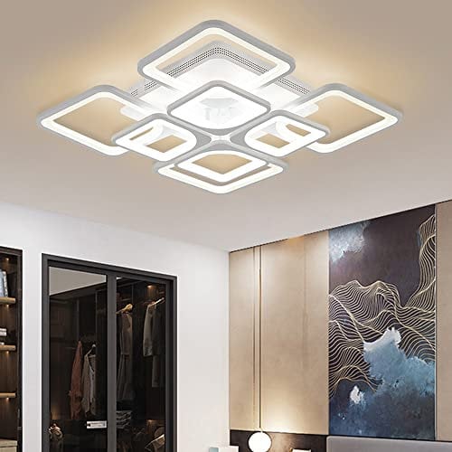 Comely LED Deckenleuchte Dimmbar, 80W Wohnzimmerlampe mit Fernbedienung APP Lichtfarbe Helligkeit Farbwechsel, Deckenleuchte Energie Sparen Dimming Deckenbeleuchtung Schlafzimmerlampe