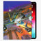 Caso per il nuovo iPad 10.2 2020/2019 - IPAD 8 ° / 7th Generation Case Cover, Aircraft Fire Flight City Night Case Slim Shell Cover per iPad 10.2 pollici