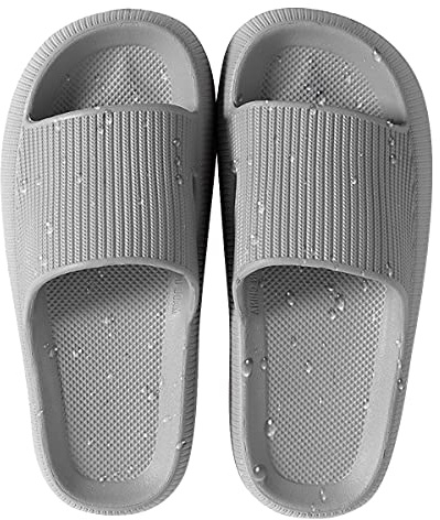 HSHAPAY House Slippers for Man And Women Beach Slides Non-Slip Lightweight Open-toe Shower Shoes Quick Drying Extra Thick Sandals