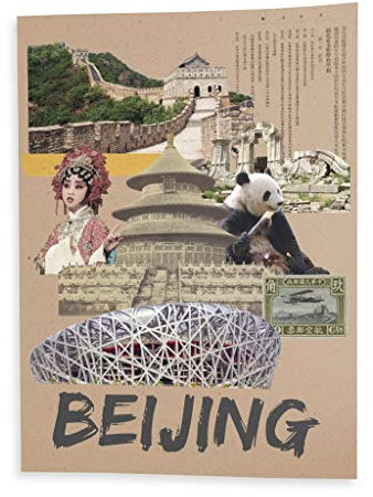 Fabulous Poster Plakat Beijing Collage China Reisen Postkarte