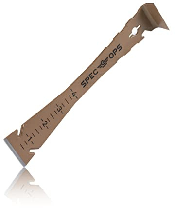 Spec Ops Tools 9.5 Trim Bar, High Carbon Spring Steel, Built in Ruler, Beveled Edges, Nail Puller, 3% Donated to Veterans