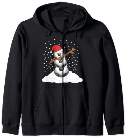 Funny Football Soccer Dabbin Snowman Ugly Sweater XMAS Desig Kapuzenjacke