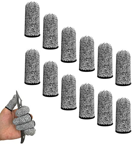 HXHWKEN 12 Pezzi Lettini per Dita Culle per Dita di Protezione Resistente al Taglio Riutilizzabile Guanto Manica Dito per Cucina Lavoro Scultura Giardino