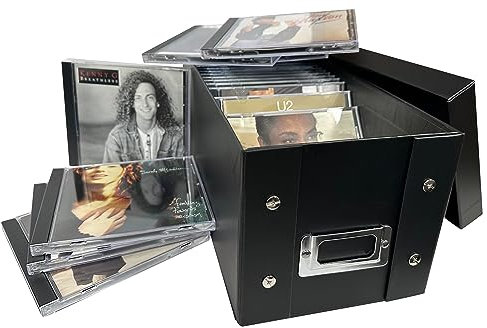 CheckOutStore 1 Black CD Jewel Cases Storage Box (Holds 29 Cases)