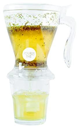 Tetera filtro de té (600 ml) | Infusor de té a granel | Flujo hacia abajo | Ideal para infusión caliente o fría | Fácil de usar y garantizado sin residuos | Idea de regalo original