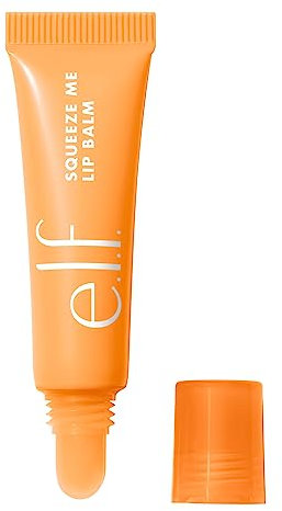 e.l.f. Squeeze Me Lip Balm, feuchtigkeitsspendender Lippenbalsam für einen Hauch von Farbe, mit Hyaluronsäure, vegan & tierversuchsfrei, Peach
