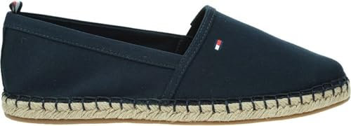 Tommy Hilfiger Damen Espadrilles Basic Tommy Flat Stoffschuhe, Blau (Space Blue), 38