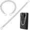 PH PandaHall 2 x 30,5 cm silberne kurze Geldbörsen-Verlängerungskette, flacher Kettenriemen, Metalltaschengurt, Ersatz für DIY-Metall-Schulter-Handtasche, Handgelenktasche, erweiterte