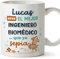 MUGFFINS Tazas Personalizadas para INGENIERO BIOMÉDICO hombre - En Español - Mejor que yo Sepia - 11 oz / 330 ml - Regalo Personalizable original y divertido